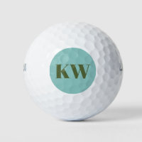 Moderne Blauwe Groene Monogram Beginletters Gepers