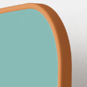 Moderne Blauwe Groene Monogram Beginletters Gepers Pickleball Paddle (Links Detail)