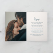 Moderne Blauwe Handgeschreven Script Elegante Trou (Binnen)