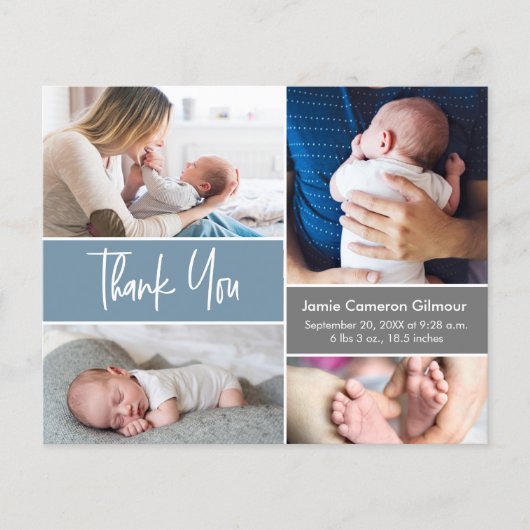 Moderne Blauwe handlettering Manuscript veelvoudig (Voorkant)