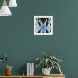 Moderne Blauwe Hemel & Boom Poster