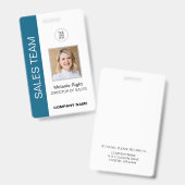 Moderne blauwe ID-badge Badge (Front & Back)