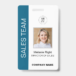 Moderne blauwe ID-badge Badge