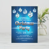 Moderne blauwe indrukwekkende feestdag kaart (Staand voorkant)