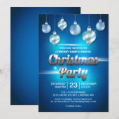 Moderne blauwe indrukwekkende feestdag kaart (Voorkant / Achterkant)