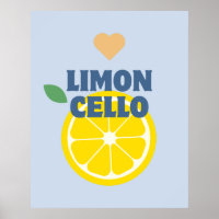Moderne Blauwe Italiaanse citroenen Limoncello Bar