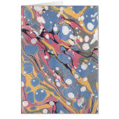 Moderne blauwe Italiaanse gemarmerde papieren Hart (Voorkant)