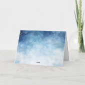 Moderne Blauwe Kerst Misser Kerst Script Feestdagen Kaart (Achterkant)