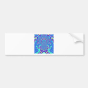 Moderne blauwe kunst bumpersticker