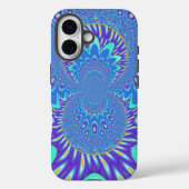 Moderne blauwe kunst Case-Mate iPhone case (Achterkant)