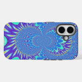 Moderne blauwe kunst Case-Mate iPhone case (Achterkant (horizontaal))