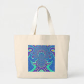 Moderne blauwe kunst grote tote bag (Voorkant)