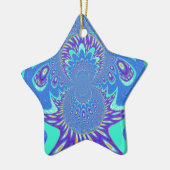 Moderne blauwe kunst keramisch ornament (Links)