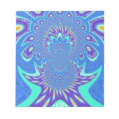 Moderne blauwe kunst notitieblok (Voorkant)