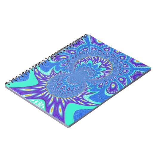 Moderne blauwe kunst notitieboek (Linkerzijde)