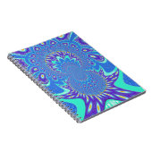 Moderne blauwe kunst notitieboek (Rechterzijde)