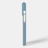 Moderne Blauwe Kust Witte Monogram Naam Case-Mate iPhone Case (Achterkant / Links)