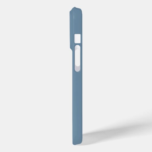 Moderne Blauwe Kust Witte Monogram Naam Case-Mate iPhone Case (Achterkant / Links)
