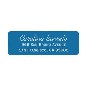 Moderne blauwe labels