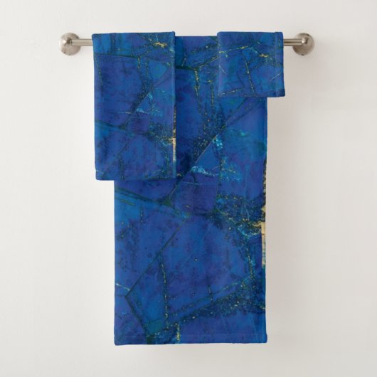 Moderne Blauwe Lapis Lazuli Bad Handdoek (Insitu)
