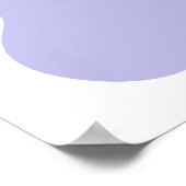 Moderne Blauwe Lavendel Wave Bruiloft Welkomstbord Poster (Hoek)