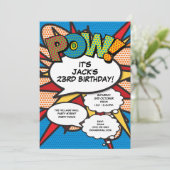 Moderne Blauwe Leuke Verjaardagsfeeststrip Voor El Kaart (Staand voorkant)