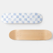 Moderne blauwe lijnen Gecontroleerd wit patroon Persoonlijk Skateboard (Horizontaal)