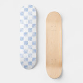 Moderne blauwe lijnen Gecontroleerd wit patroon Persoonlijk Skateboard (Voorkant)