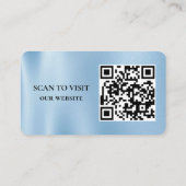 Moderne Blauwe Lucht Aangepast Logo en QR-code Visitekaartje (Achterkant)
