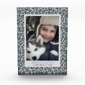 Moderne blauwe luipaard afdrukken Aangepaste foto (Voorkant)