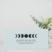 Moderne Blauwe Maan Fases Elegant Cadeaubon (Staand voorkant)