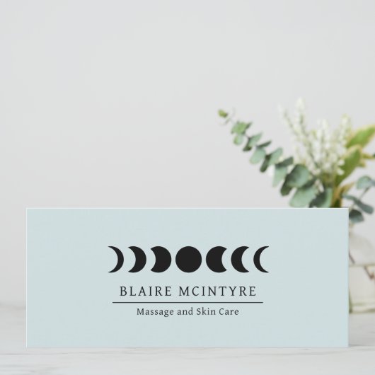 Moderne Blauwe Maan Fases Elegant Cadeaubon (Staand voorkant)