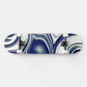 Moderne blauwe marmer textuur skateboard (Horizontaal)