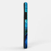 Moderne Blauwe Marmeren Agaat Case-Mate iPhone Case (Achterkant/rechts)