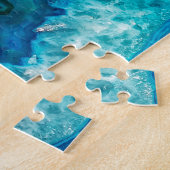 Moderne Blauwe Marmeren Agaat Legpuzzel (Zijkant)