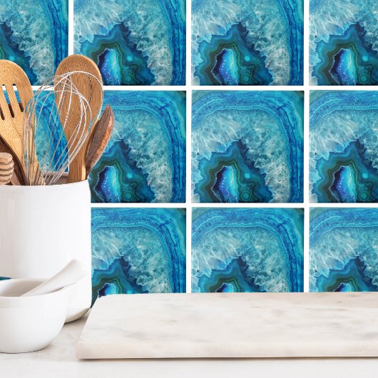 Moderne Blauwe Marmeren Agaat Tegeltje