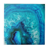 Moderne Blauwe Marmeren Agaat Tegeltje (Voorkant)