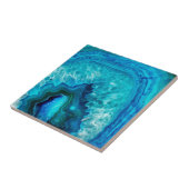 Moderne Blauwe Marmeren Agaat Tegeltje (Zijkant)