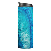 Moderne Blauwe Marmeren Agaat Thermosbeker (Geroteerd rechts)