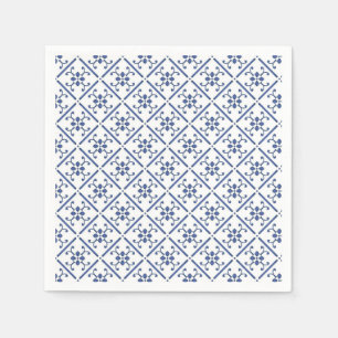 Moderne Blauwe Mediterrane Tegels Servet