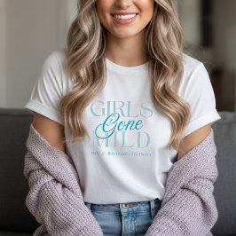 Moderne Blauwe Meisjes Gone Mild Spa Bachelorette T-shirt