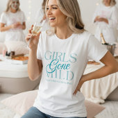 Moderne Blauwe Meisjes Gone Mild Spa Bachelorette T-shirt