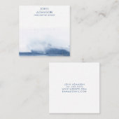 Moderne Blauwe Minimale Abstracte Oorbel Display K Vierkante Visitekaartje (Voorkant / Achterkant)