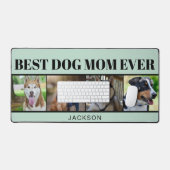 Moderne Blauwe Minimalistische Hond Moeder Vier Fo Bureaumat (Keyboard & Muis)