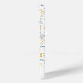 Moderne Blauwe Molecuul Chemie Case-Mate iPhone Case (Achterkant / Links)