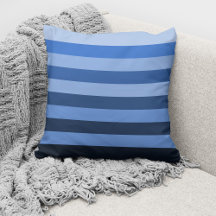 Moderne Blauwe Monochrome Kleurblok Gestreept