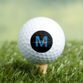 Moderne Blauwe Monogram Naam Initiaal Letters Gepe Golfballen (Insitu Shirt)