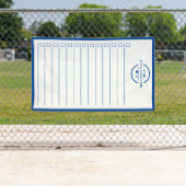 Moderne blauwe monogram naam takenlijst spandoek (Insitu)