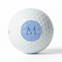 Moderne Blauwe Monogram Personalized Elegant
