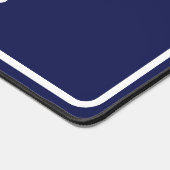 Moderne Blauwe Monogram Schone Minimale Naam Eenvo Bureaumat (Hoek)
